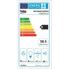 Beko BHCA66641BFBHS Απορροφητήρας Καμινάδα 59.5cm Μαύρος Beko BHCA66641BFBHS Απορροφητήρας Καμινάδα 59.5cm Μαύρος